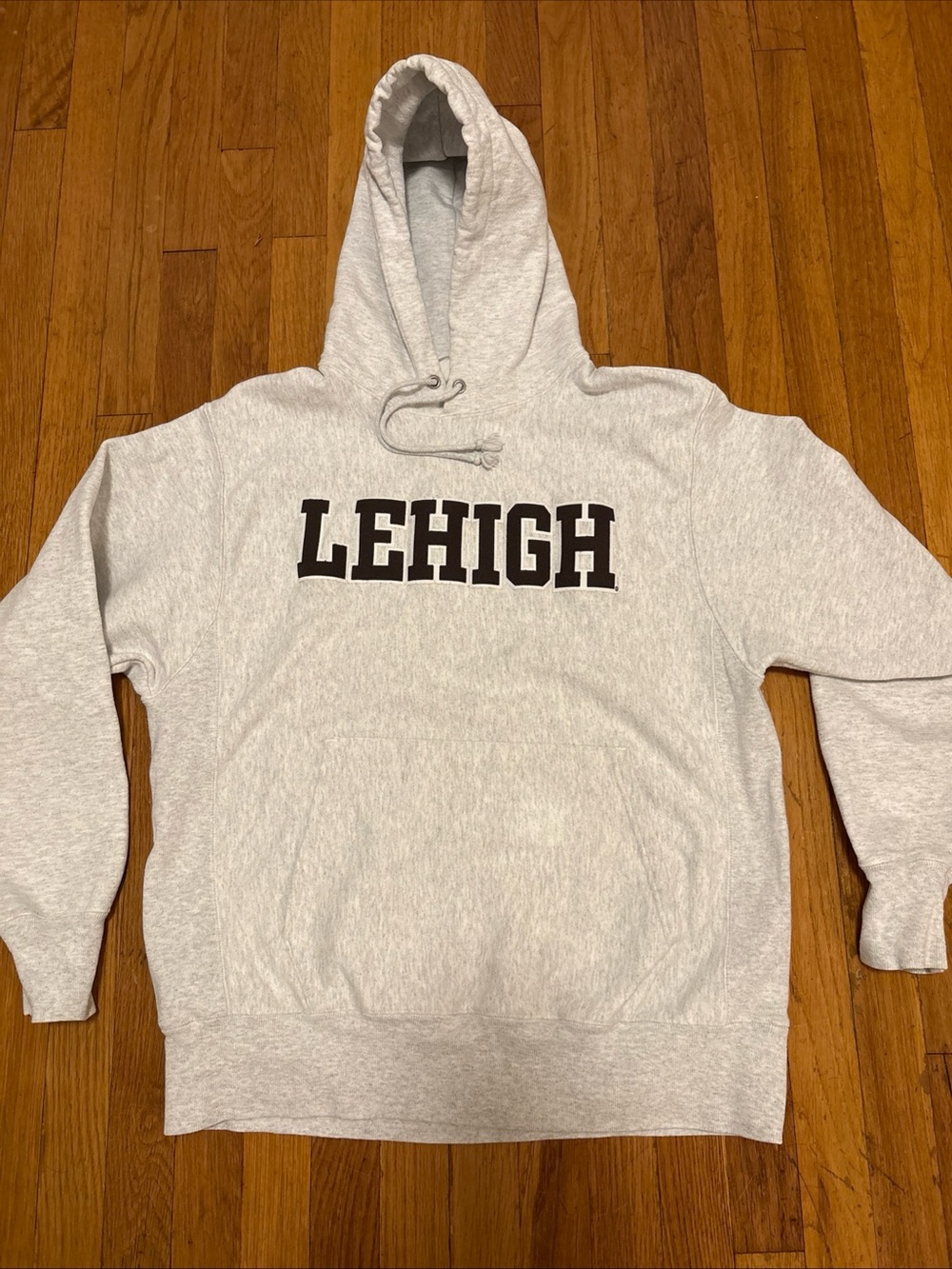 Lehigh University Champion Reverse Weave Hoodie Gray Size Large Vintage 1990’s